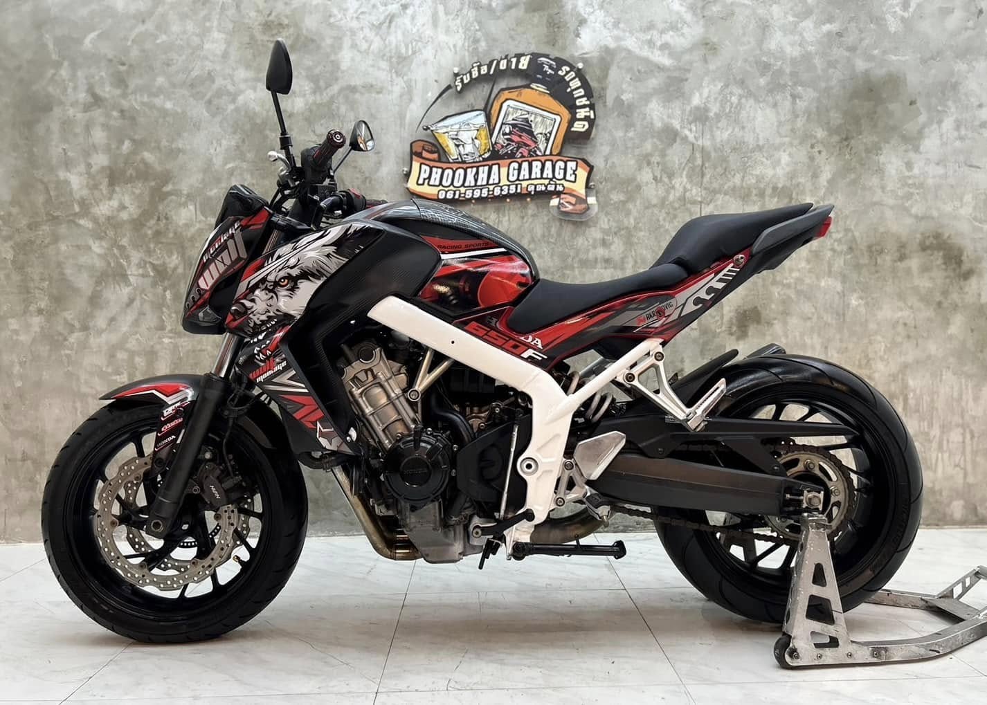 Honda Cb650f สีแดงล้อดำ-04