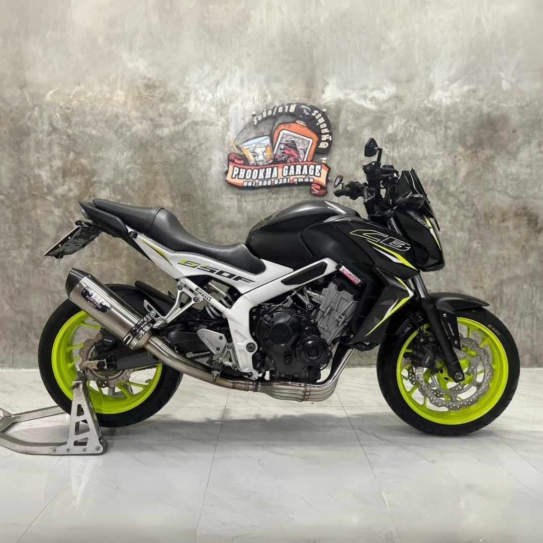 Honda cb650F ปี2016 สีดำล้อเขียว-003