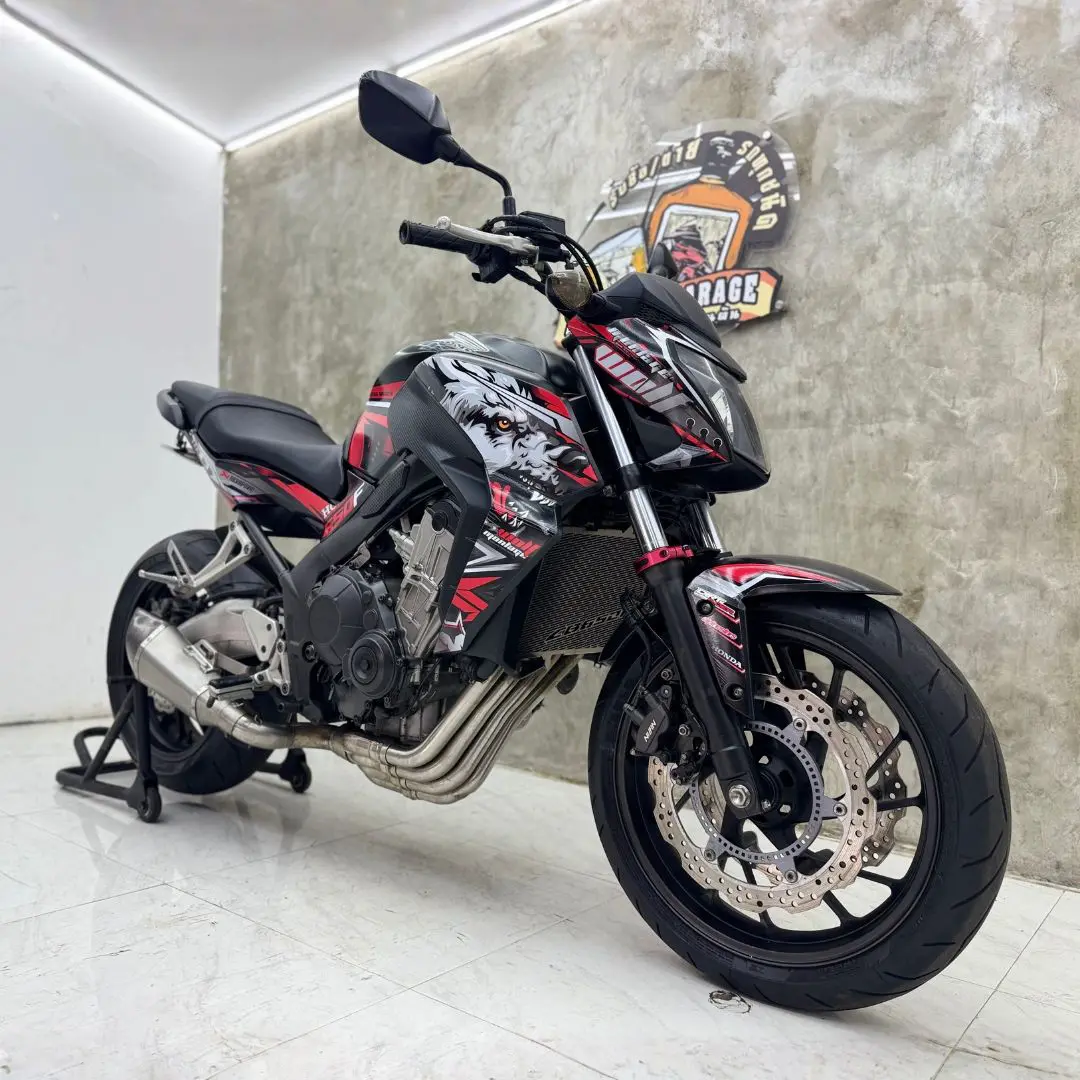 Honda Cb650f สีดำลาย ปี 2013 จดทะเบียน 2015