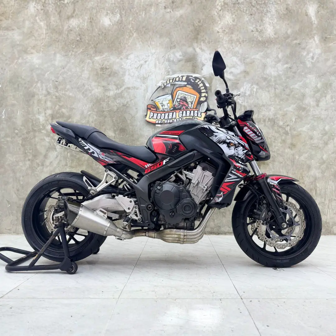 Honda Cb650f สีดำลาย ปี 2013 จดทะเบียน 2015