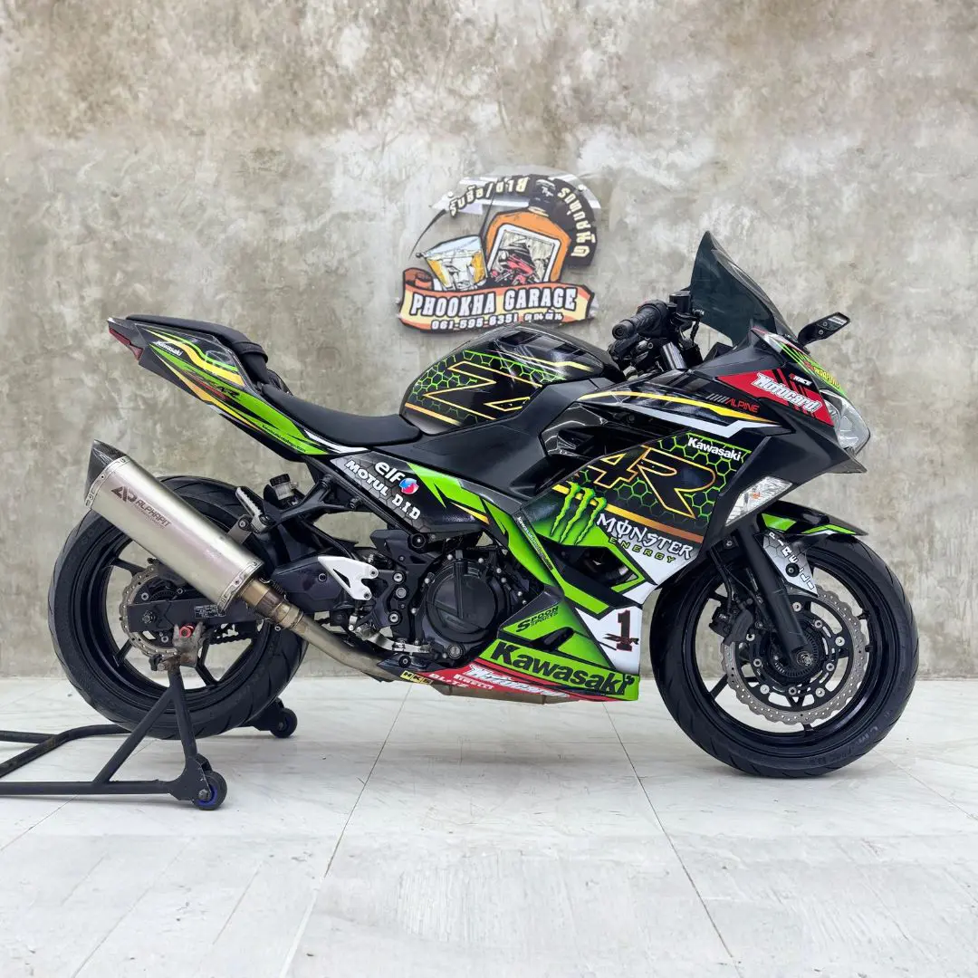 Kawasaki Ninja400 สีเขียวเหนี่ยวทรัพย์ ราคาเงินสด 89,000 บาท